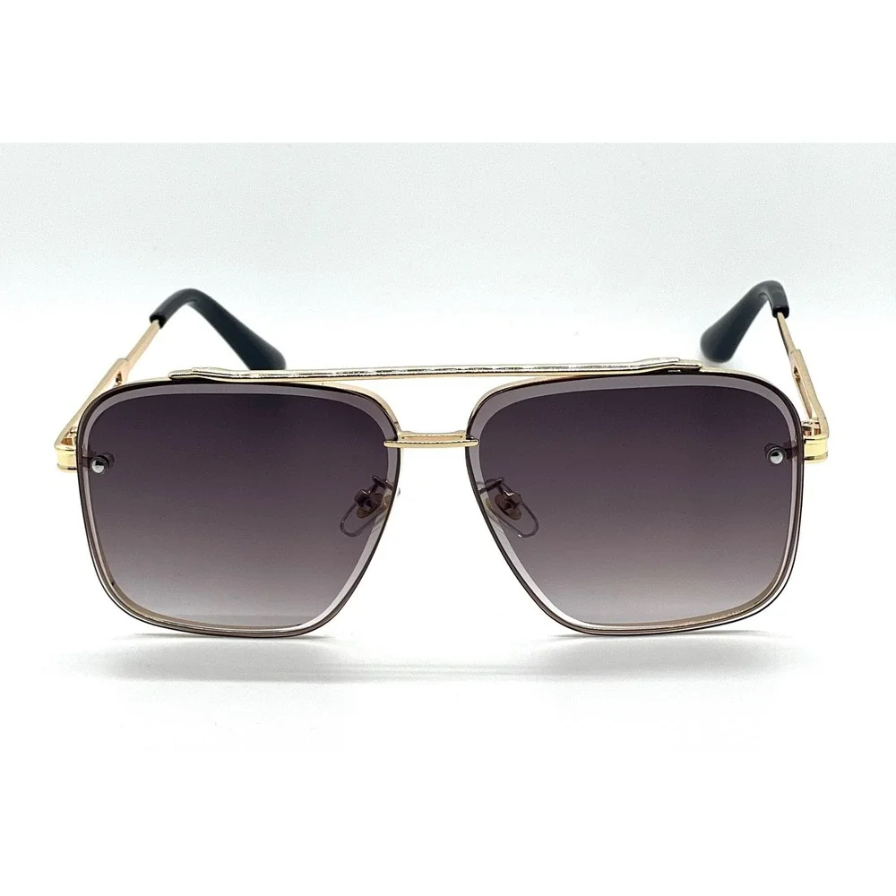 Classic Elegant Vintage Retro Hip Hop Style Sunglasses Square Silver Metal Frame